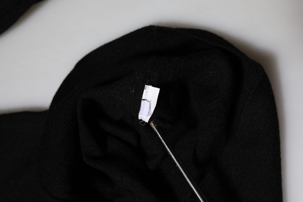 Dolce &amp; Gabbana – Schwarzer STAFF-Cardigan mit Rundhalsausschnitt
