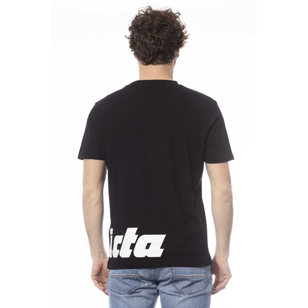 Invicta Schwarzes Herren-T-Shirt aus Baumwolle