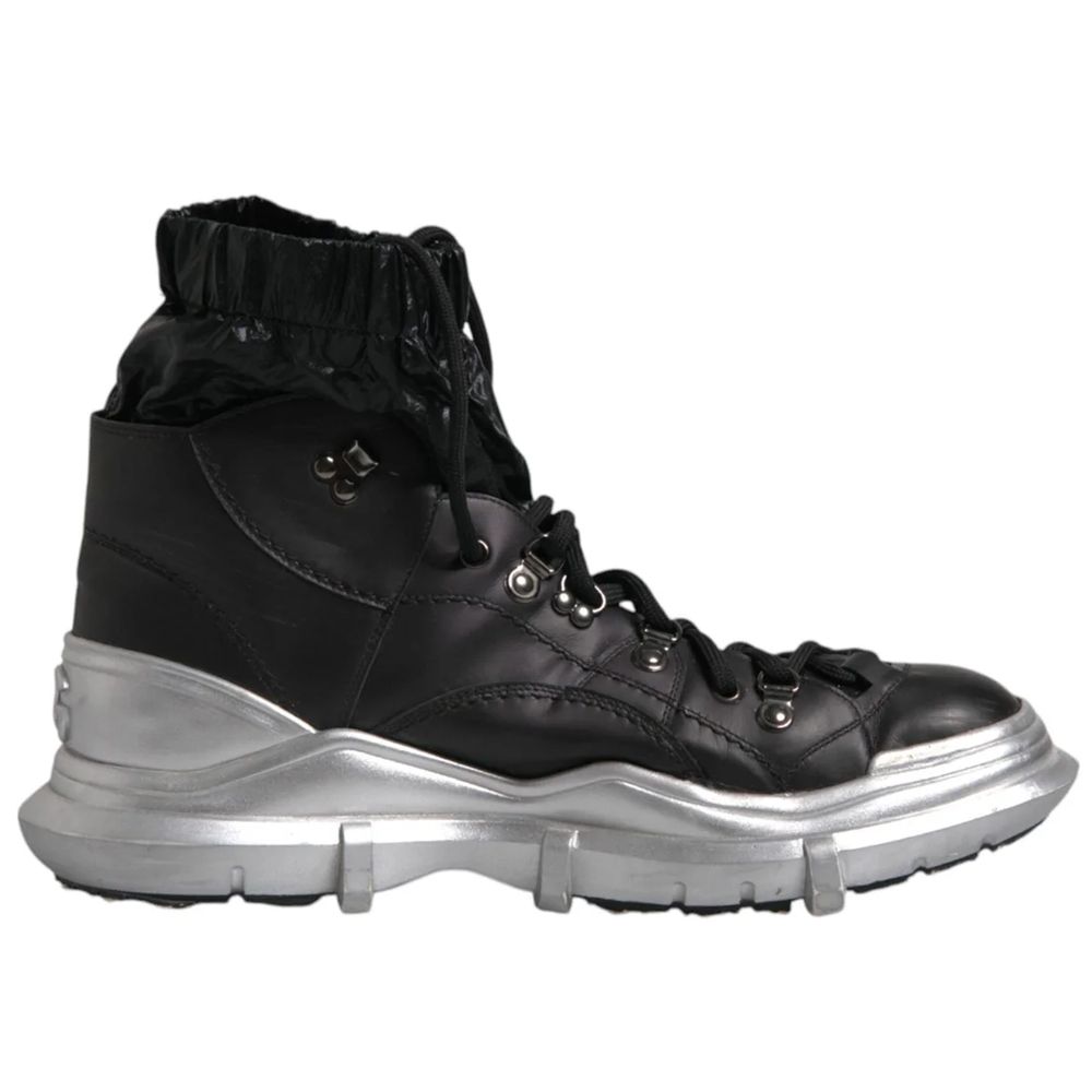 Dolce &amp; Gabbana Schwarzer Nylonstiefel