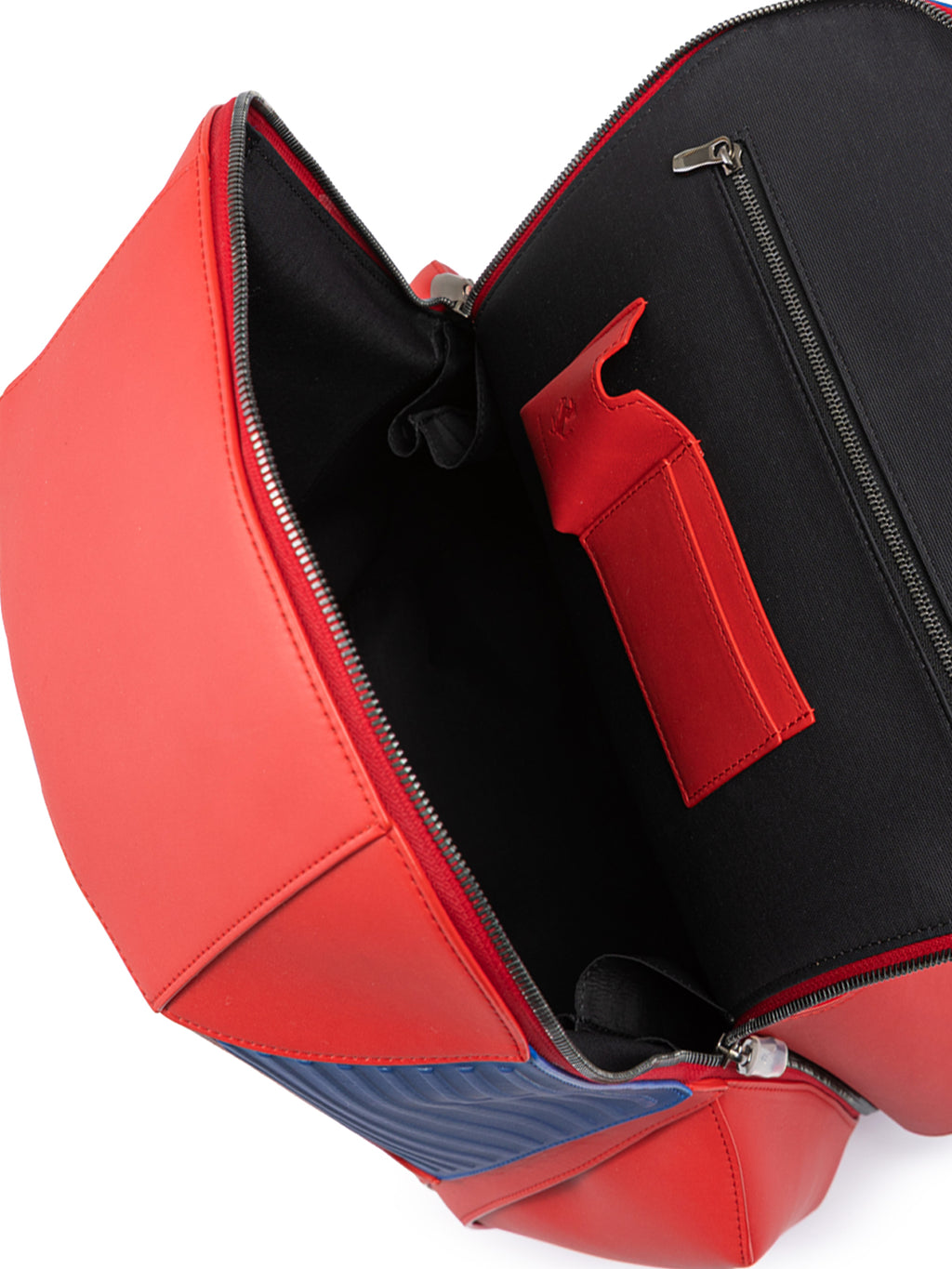 Ferrari Roter Funktionsrucksack aus Leder