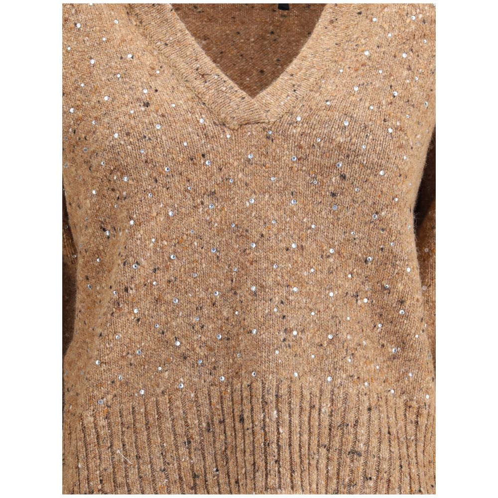 PINKO V-Ausschnitt Pullover mit Strass