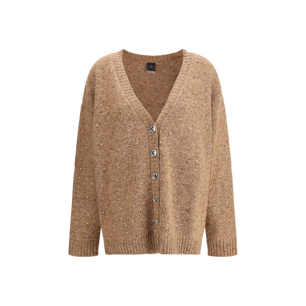 PINKO Bouclé-Stoff-Cardigan mit Strass