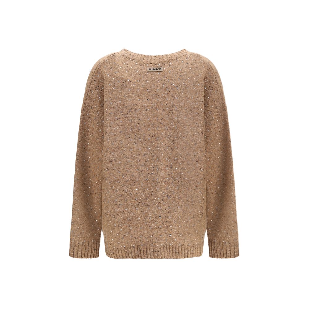PINKO Bouclé-Stoff-Cardigan mit Strass