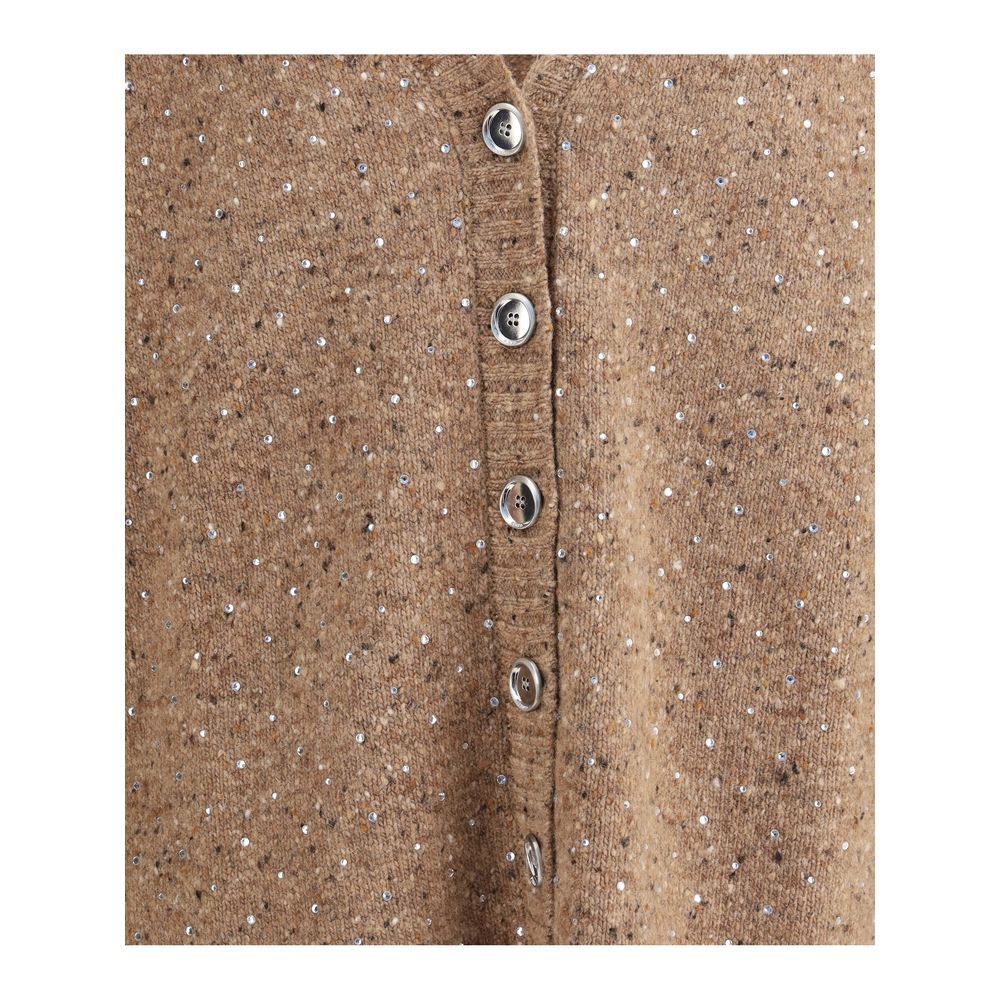 PINKO Bouclé-Stoff-Cardigan mit Strass