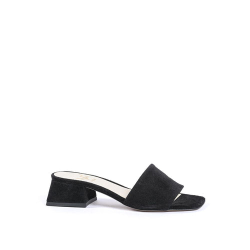 19V69 Italia Black Leather Sandal