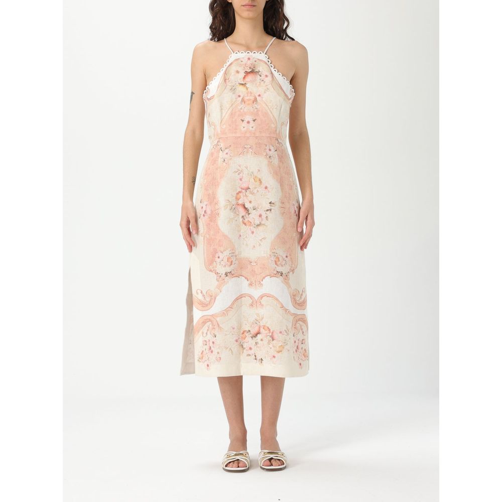 Twinset Mehrfarbiges Leinenkleid