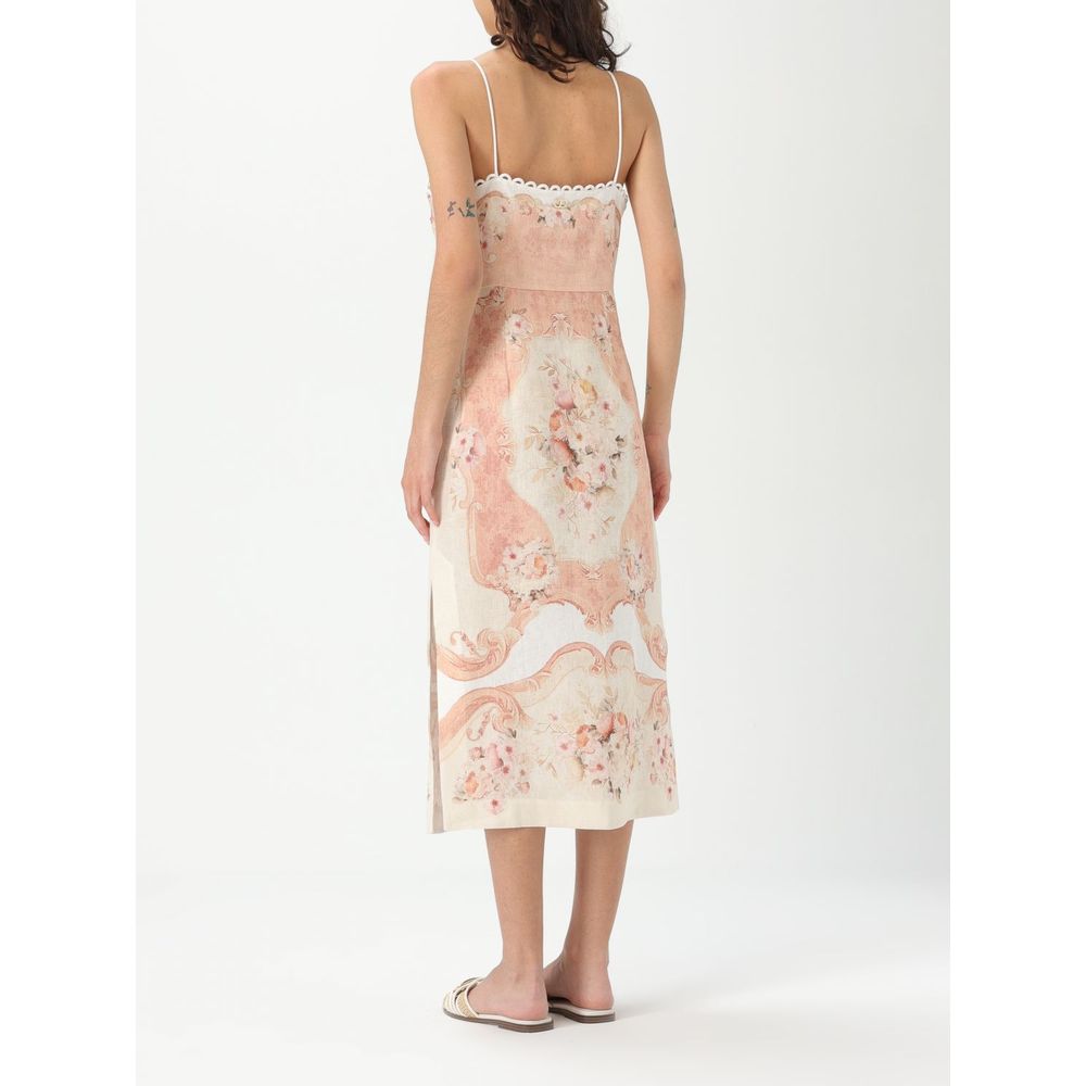 Twinset Mehrfarbiges Leinenkleid