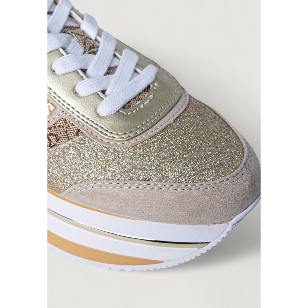 Guess – Beigefarbener Polyester-Sneaker