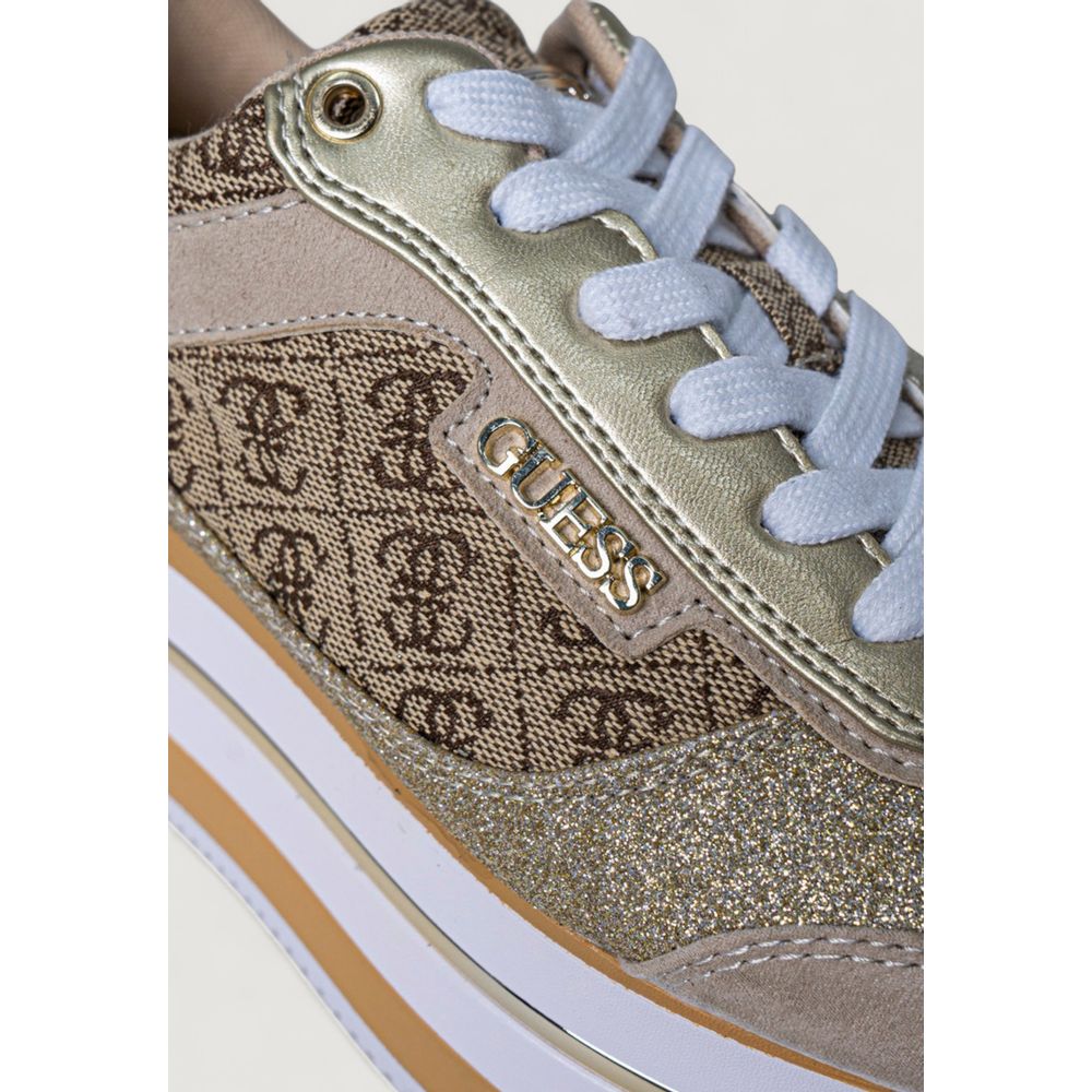 Guess – Beigefarbener Polyester-Sneaker
