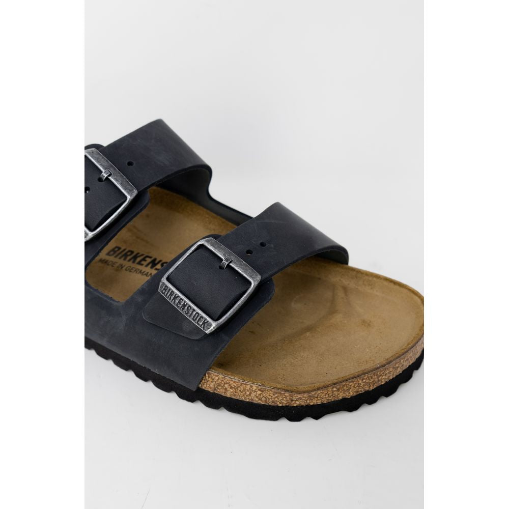 Birkenstock – Schwarze Synthetik-Slipper