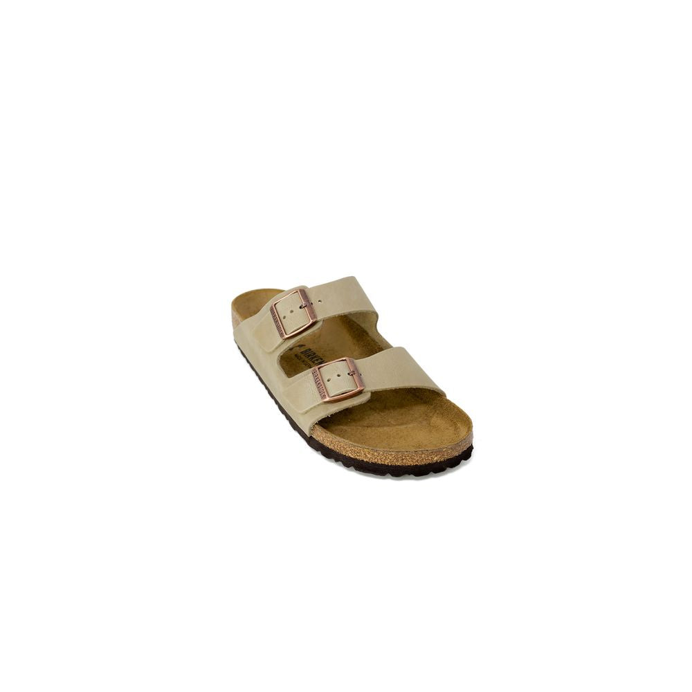Birkenstock – Beigefarbene Synthetik-Slipper