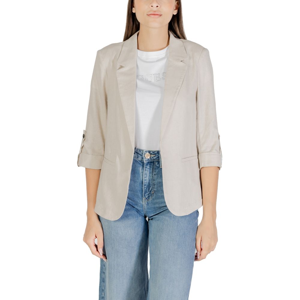 Only – Beigefarbener Leinenblazer