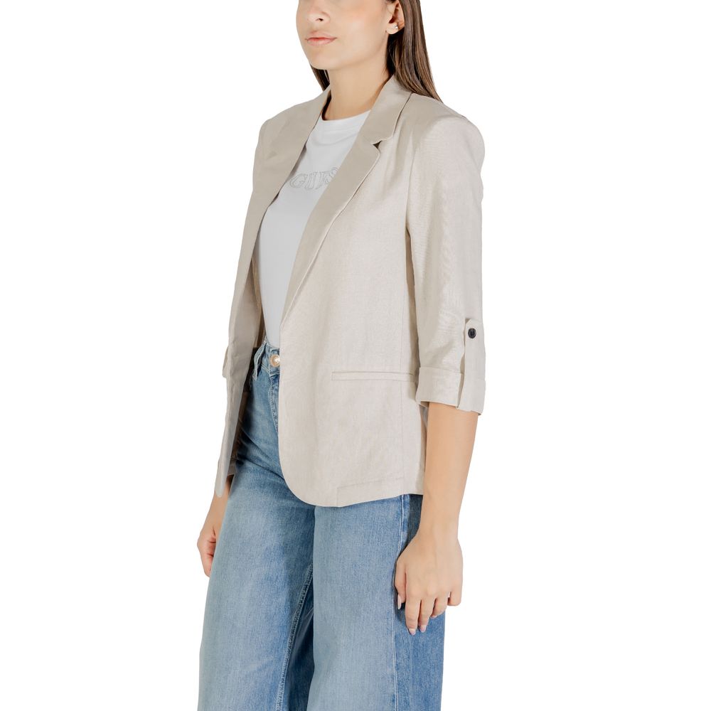 Only – Beigefarbener Leinenblazer