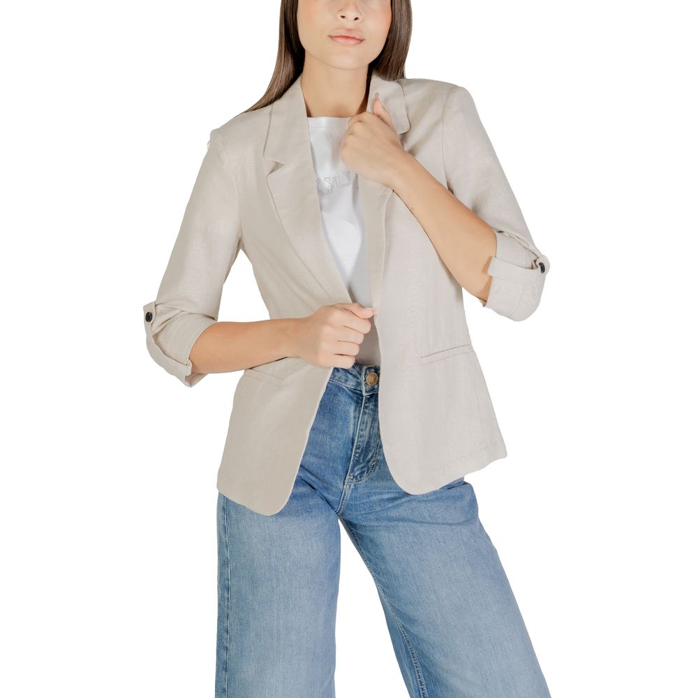 Only – Beigefarbener Leinenblazer