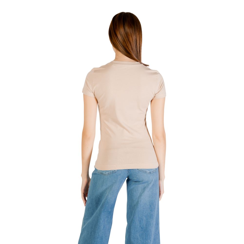 Guess – Beiges Baumwoll-T-Shirt