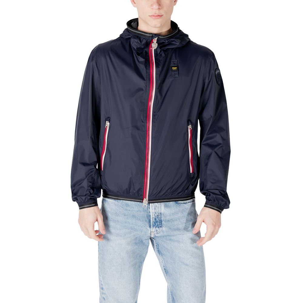 Blauer Blaue Polyamidjacken &amp; Mäntel