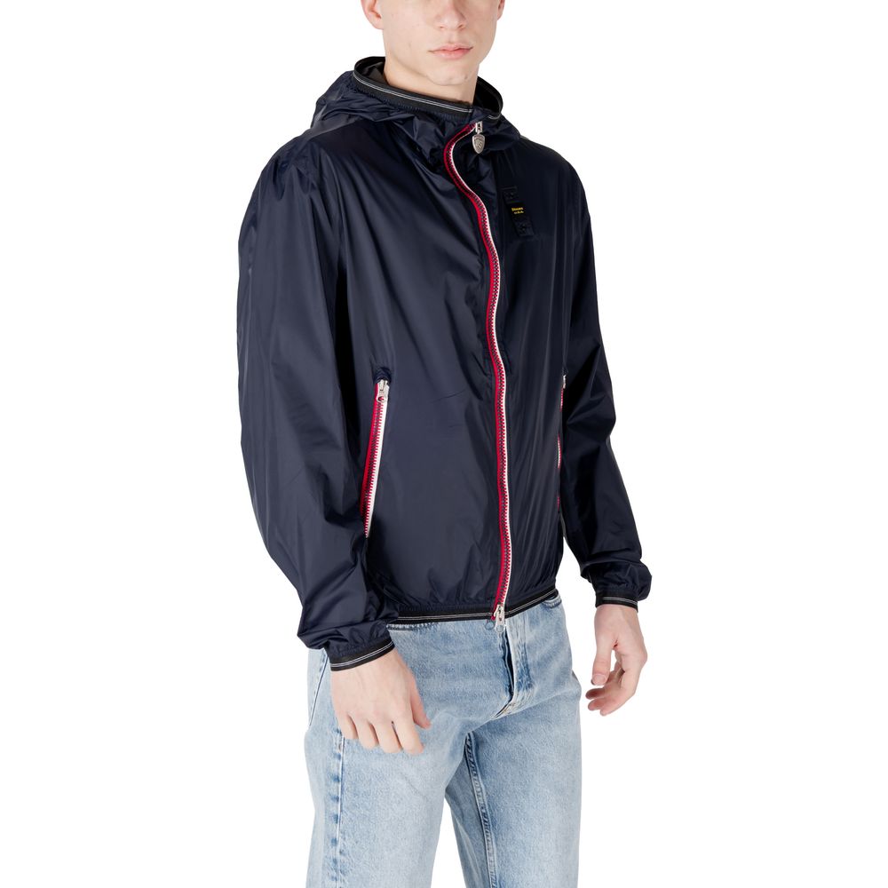 Blauer Blaue Polyamidjacken &amp; Mäntel