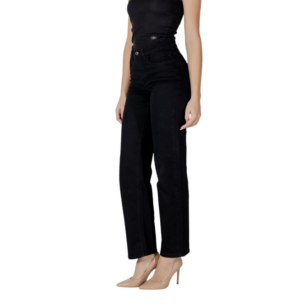 ICHI – Schwarze Jeans aus Baumwolle mit entspannter Passform