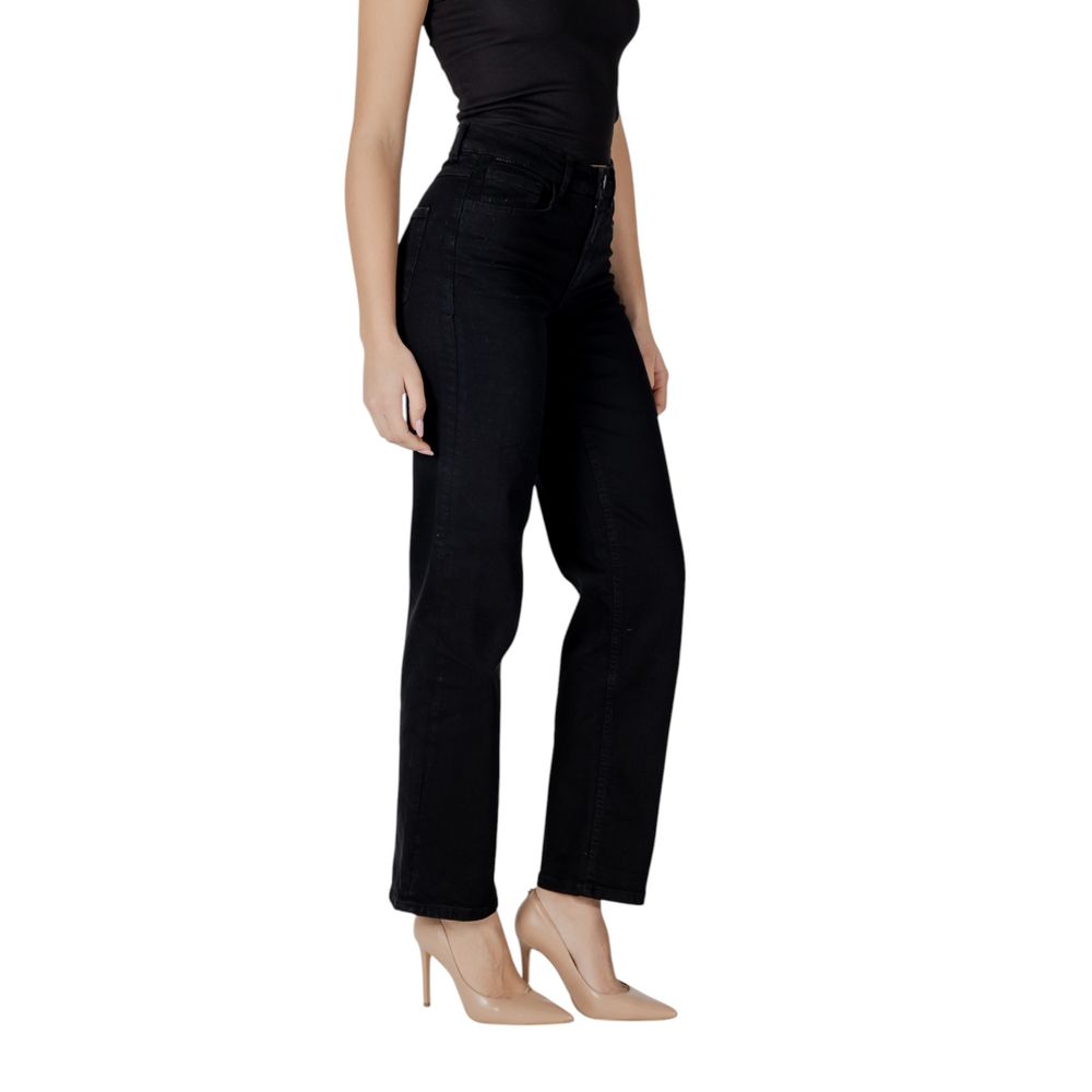ICHI – Schwarze Jeans aus Baumwolle mit entspannter Passform