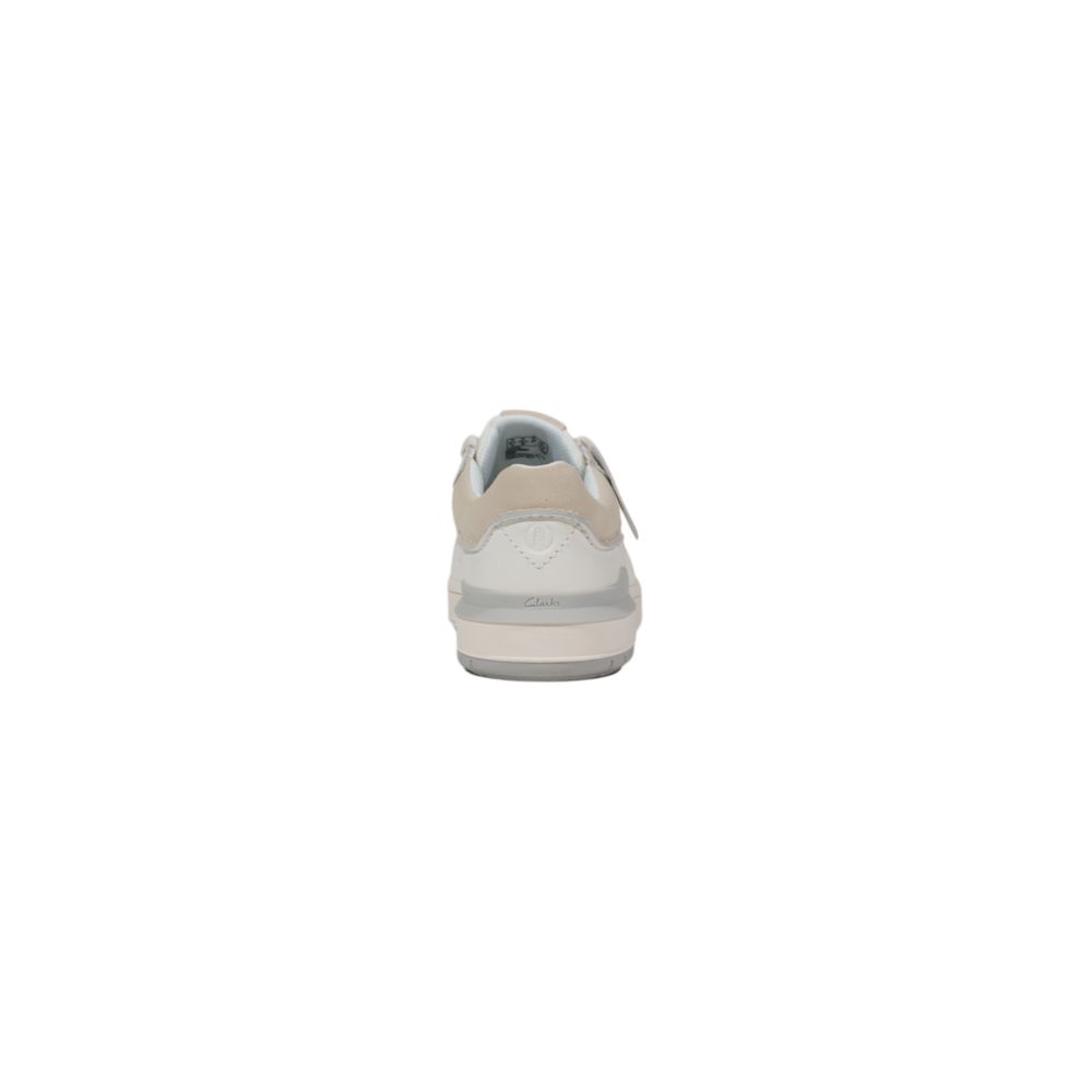 Clarks – Weiße Ledersneaker