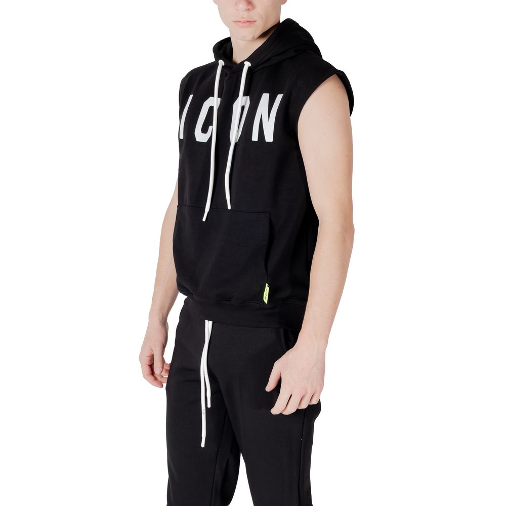 Icon Schwarzer Baumwoll-Hoodie