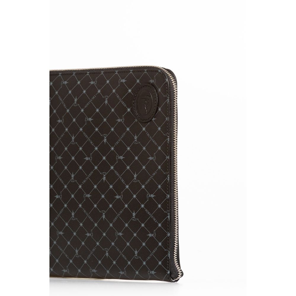 Trussardi – Schwarze Leder-Clutch