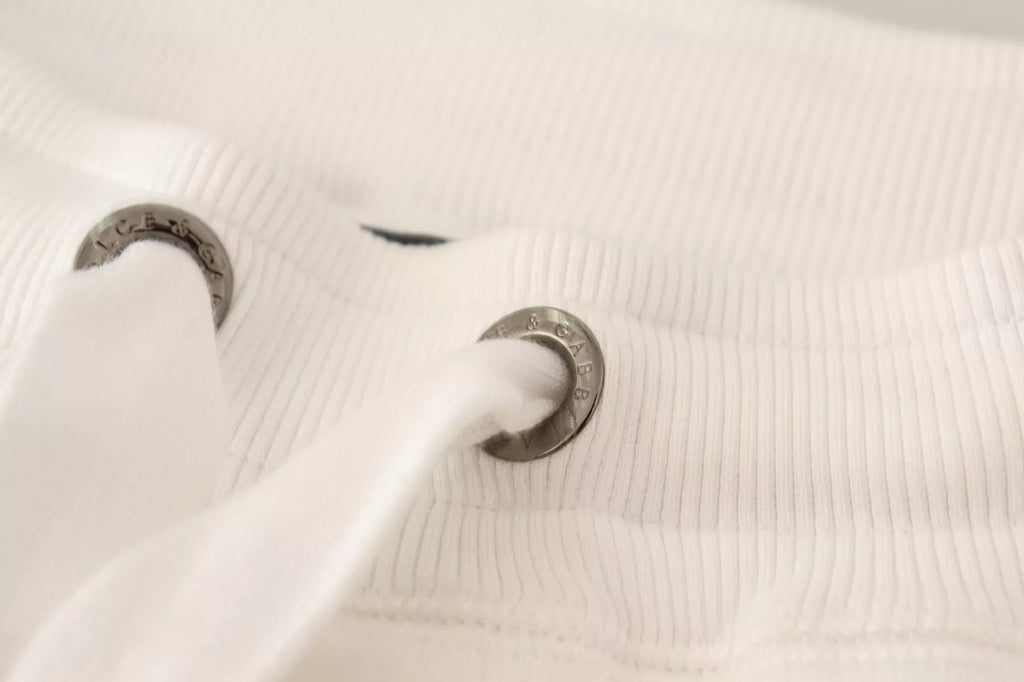 Dolce &amp; Gabbana – Jogginghose mit Logo-Patch aus weißer Baumwolle