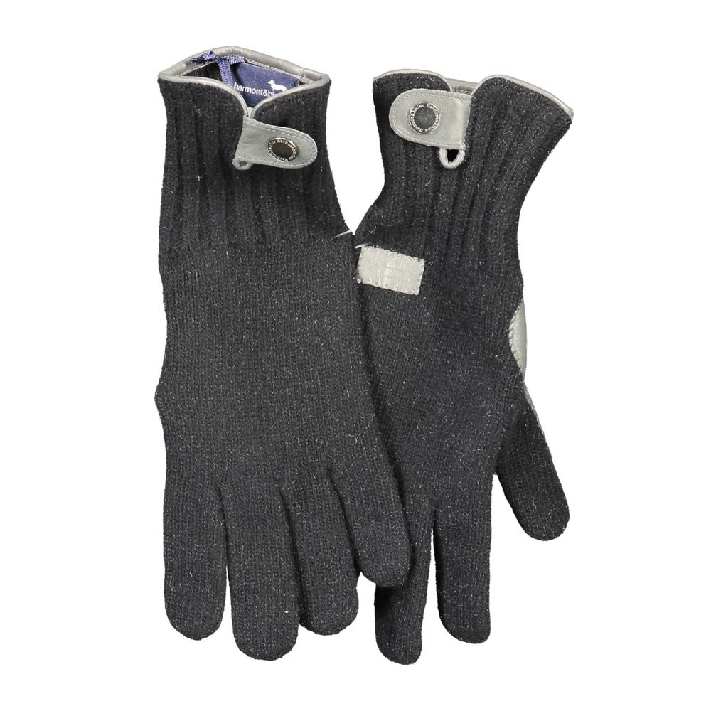 Harmont & Blaine Nero Wool Men Glove