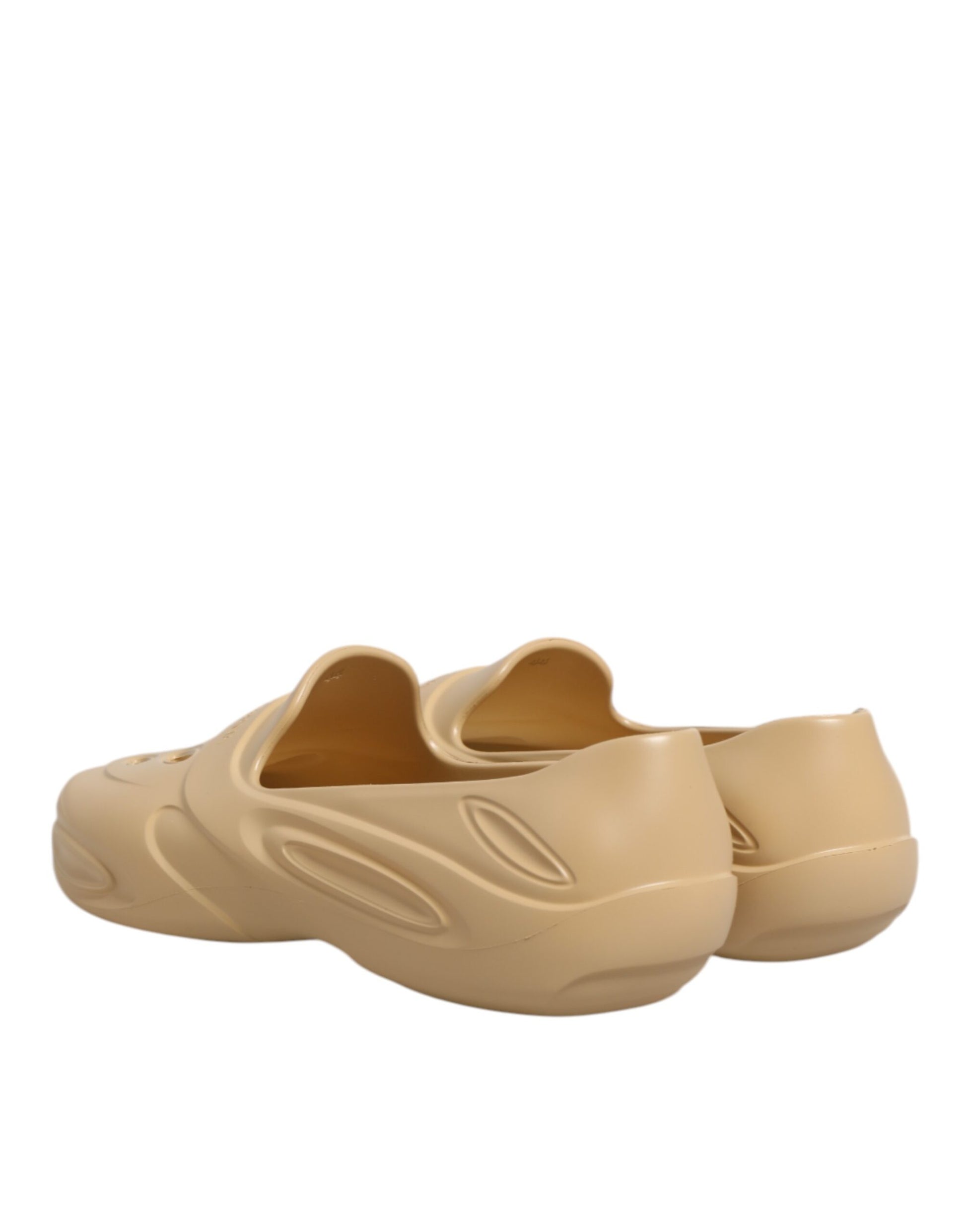 Dolce &amp; Gabbana Beige Gummi Slides Low Top Sneakers Schuhe