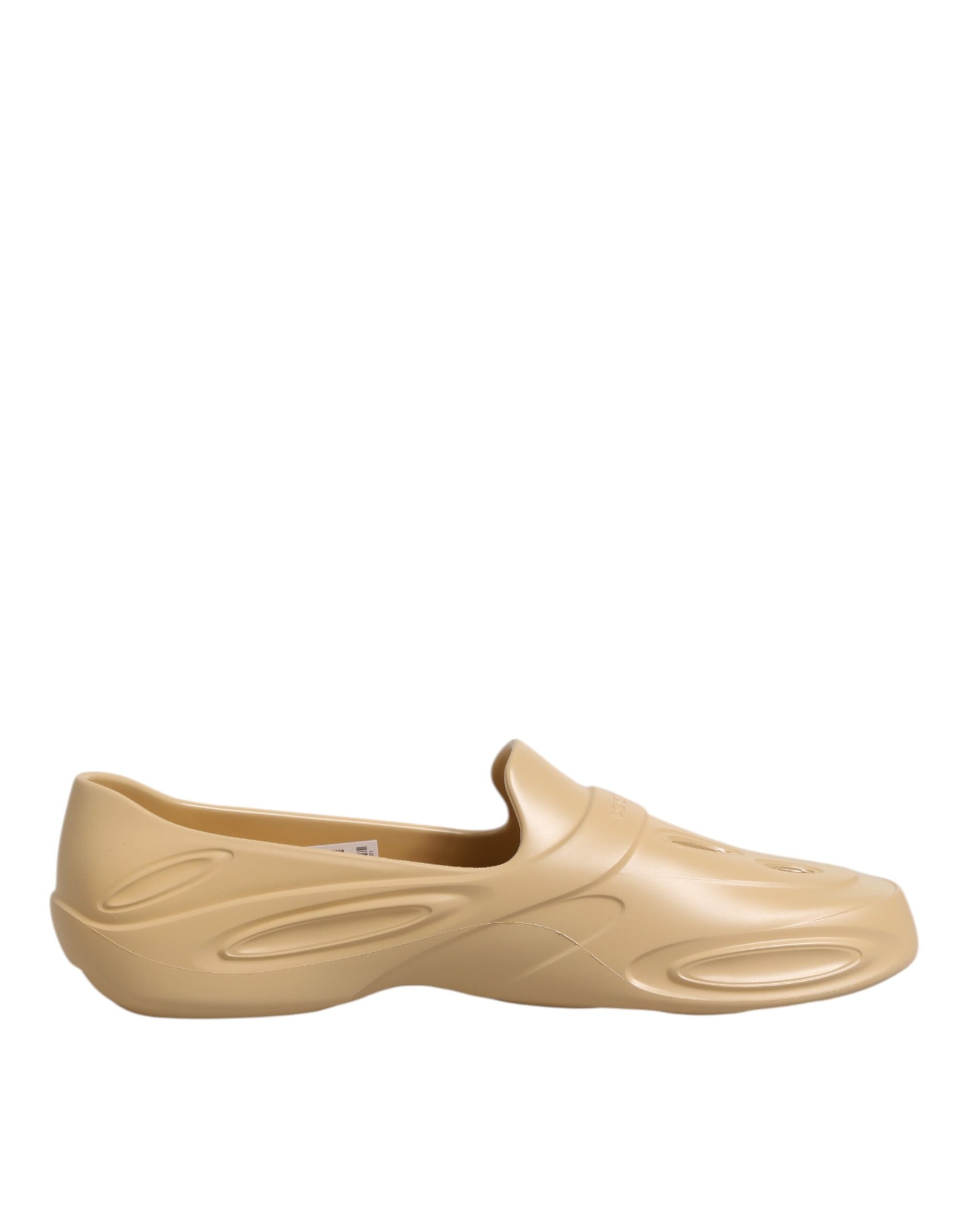 Dolce &amp; Gabbana Beige Gummi Slides Low Top Sneakers Schuhe