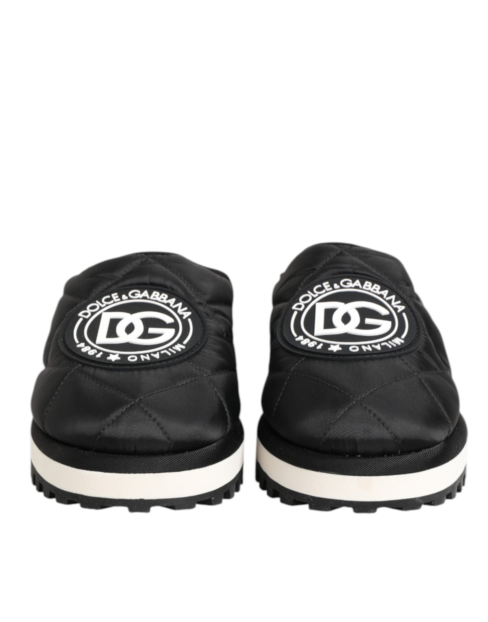 Dolce &amp; Gabbana – Schwarze Slip-On-Sneaker aus Nylon