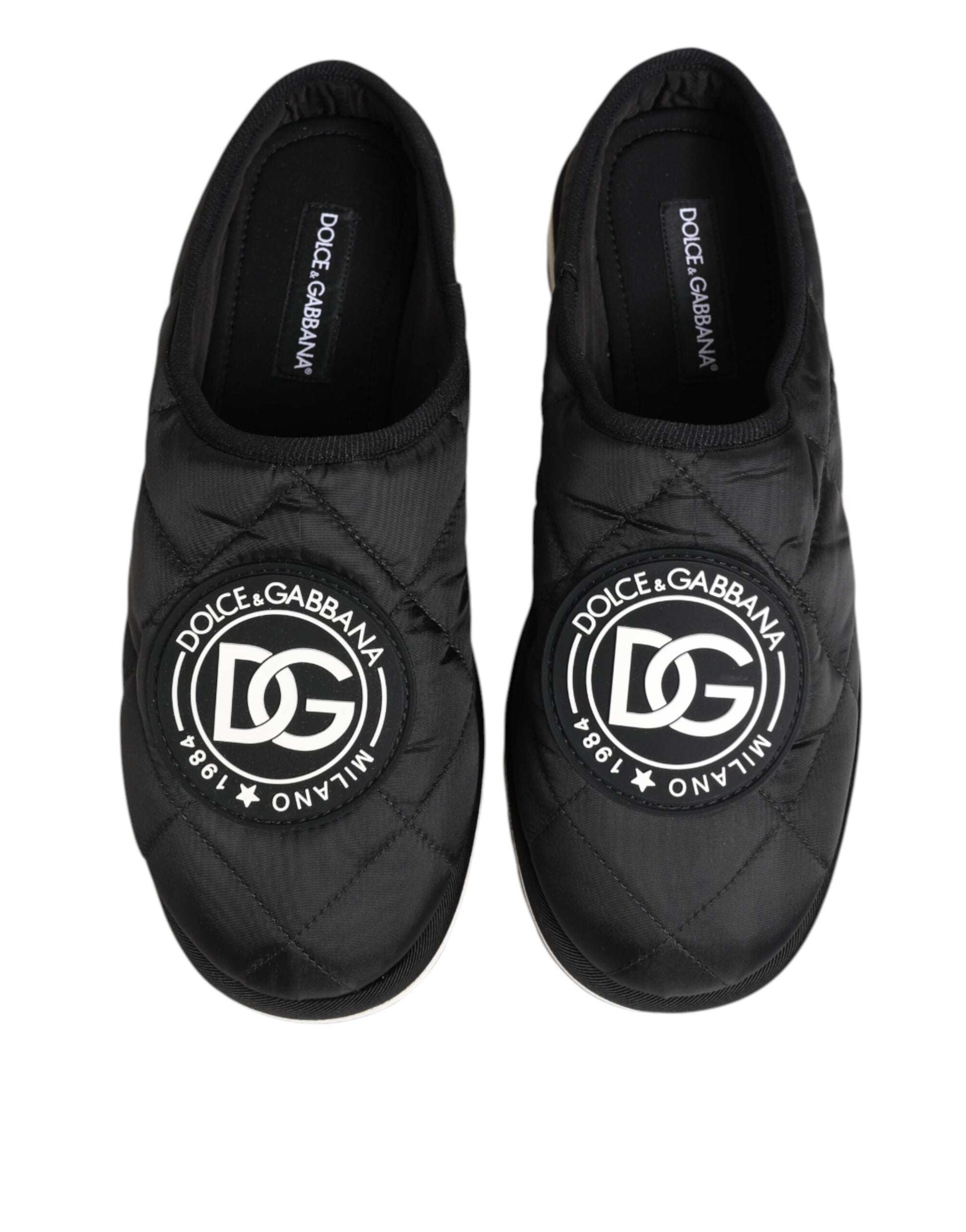 Dolce &amp; Gabbana – Schwarze Slip-On-Sneaker aus Nylon