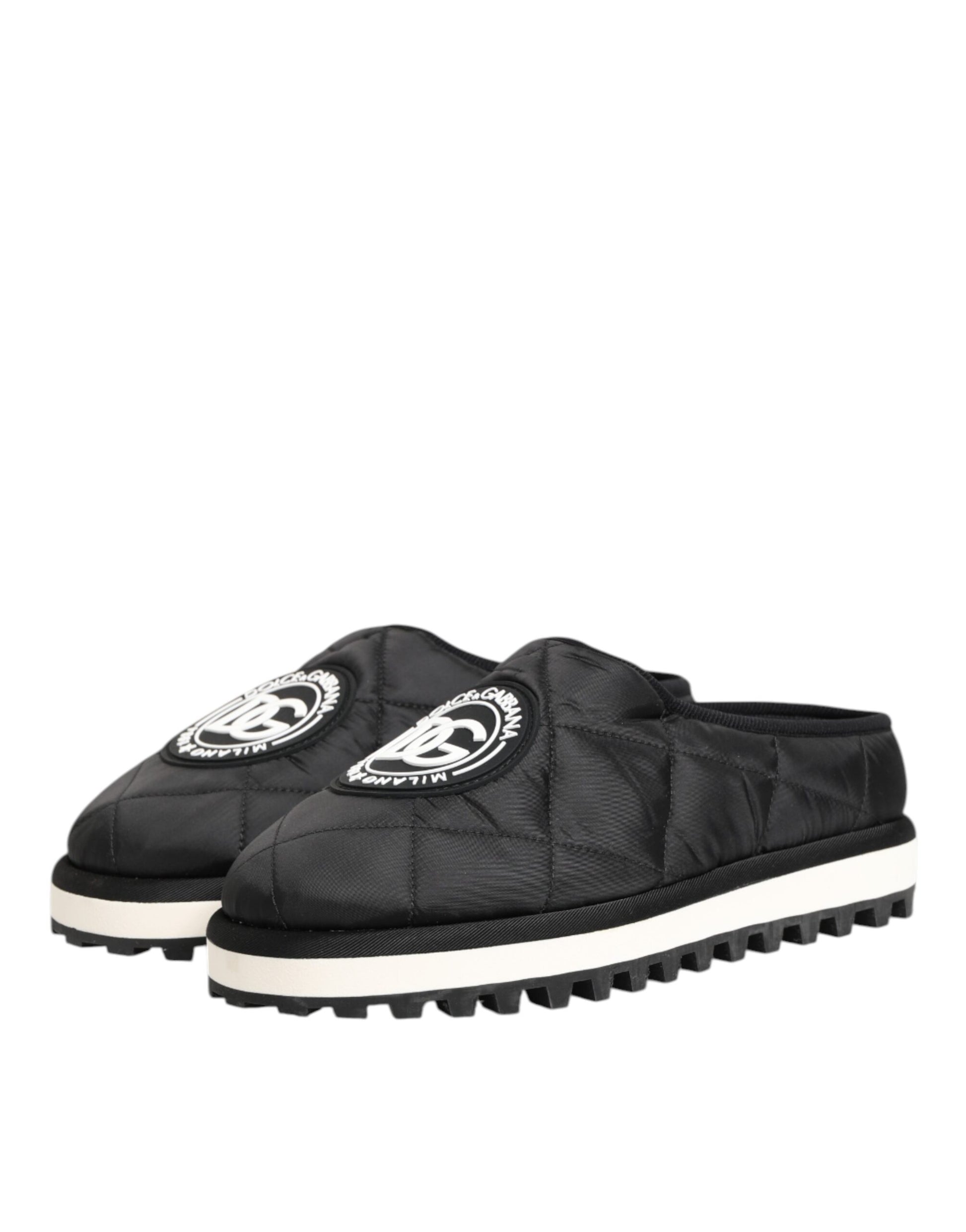 Dolce &amp; Gabbana – Schwarze Slip-On-Sneaker aus Nylon