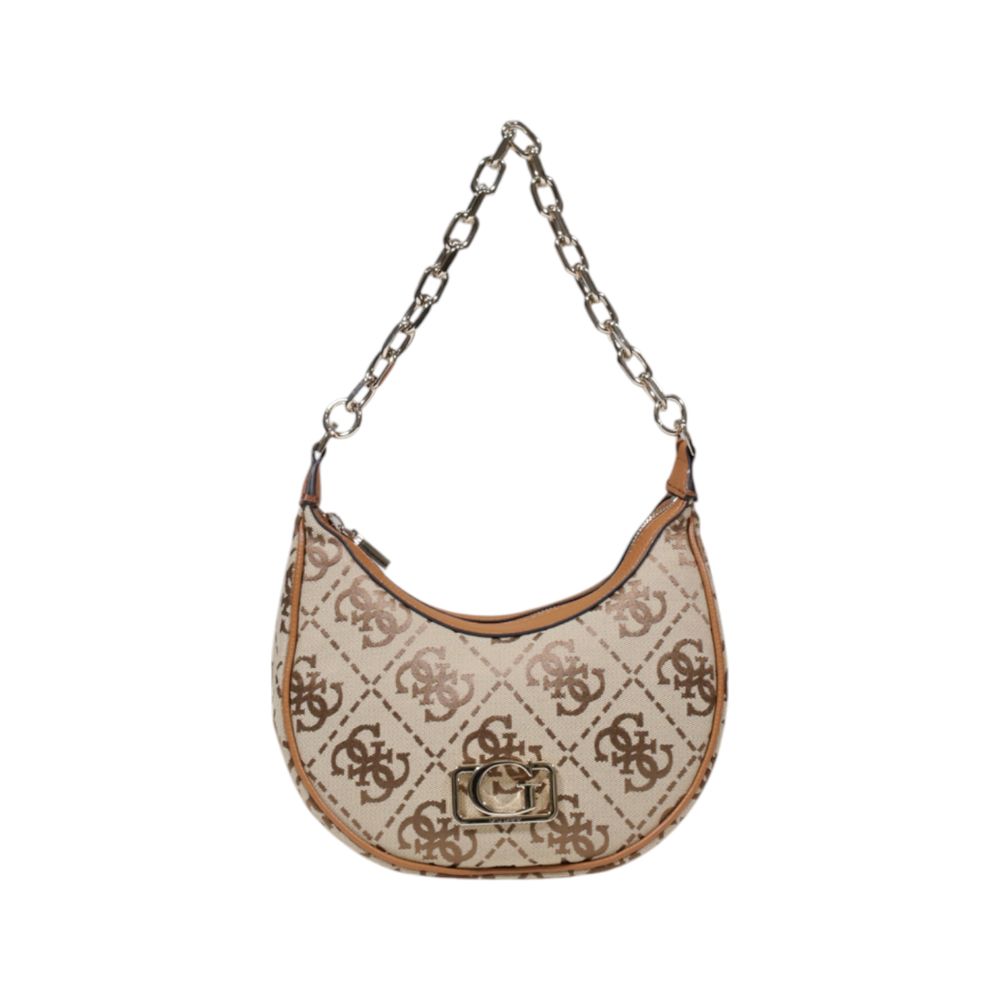 Guess – Beigefarbene Polyester-Handtasche