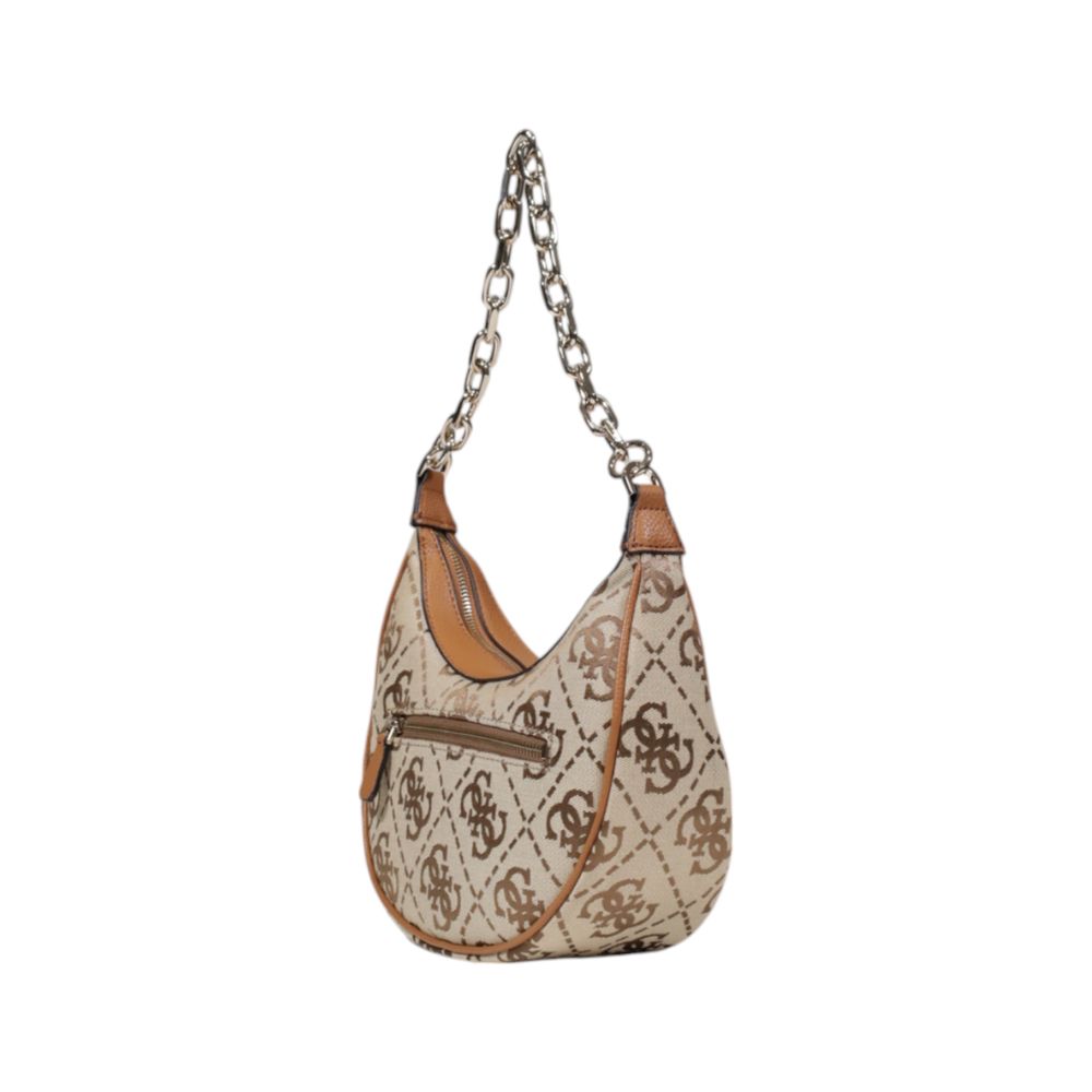 Guess – Beigefarbene Polyester-Handtasche