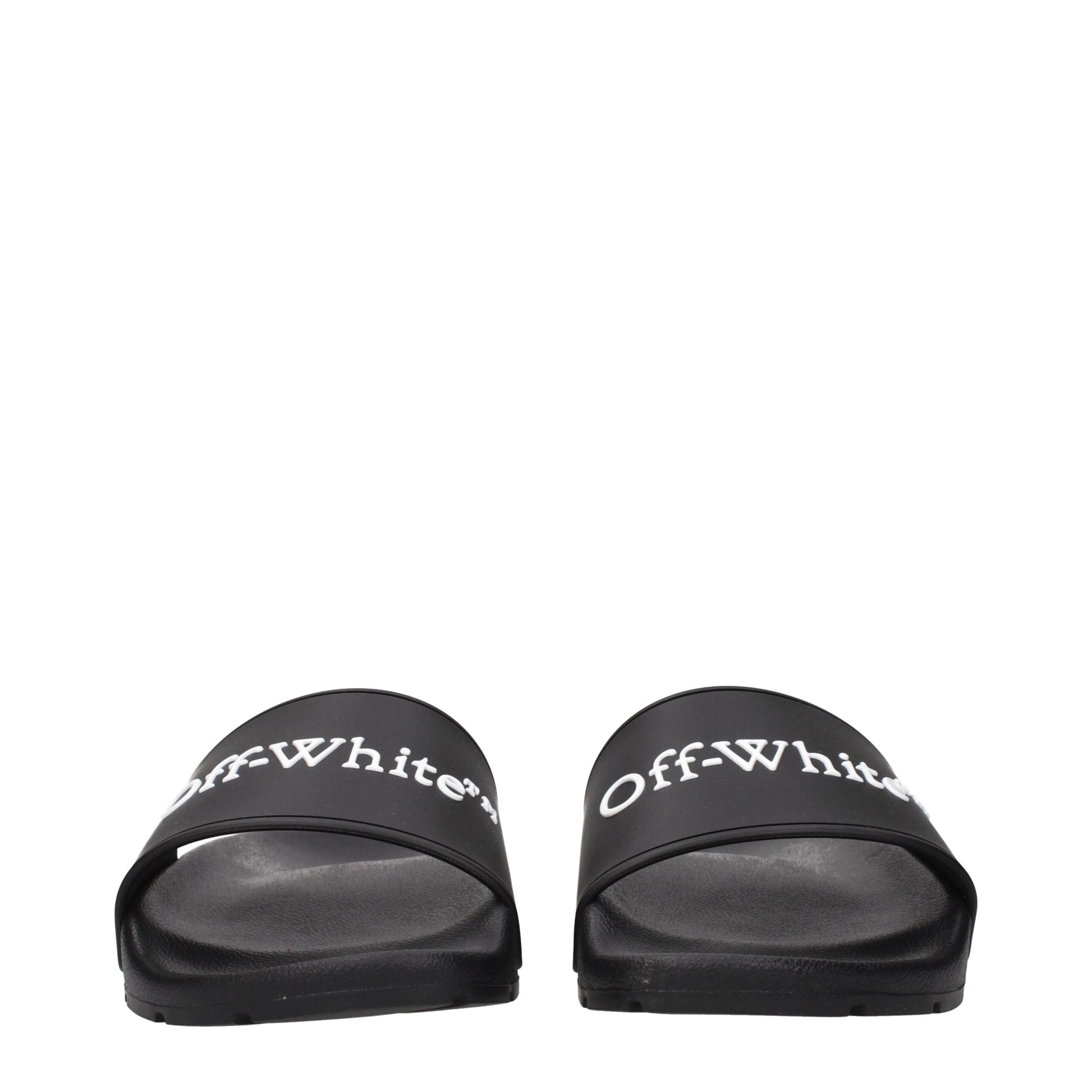 Off-White Black Cotton Slippers