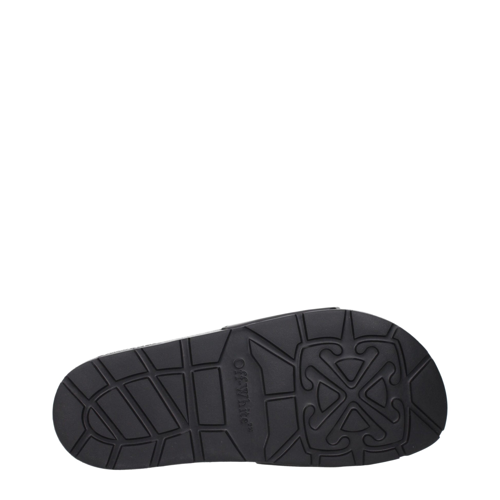 Off-White Black Cotton Slippers