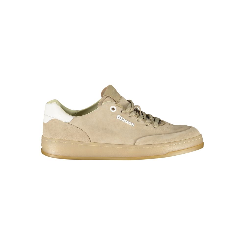 Blauer Beige Leather Men Sneaker