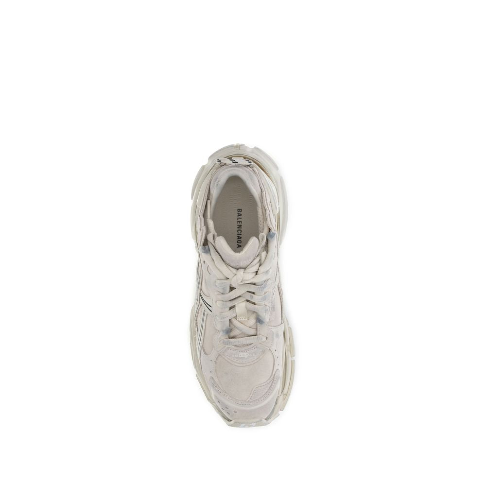 Balenciaga Beige Calf Leather Bos Taurus Athletic Sneakers