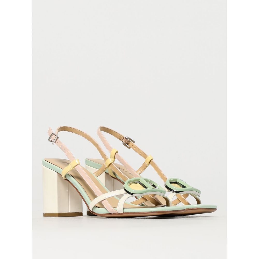 Twinset Blue Patent Leather Stiletto Heels Sandal