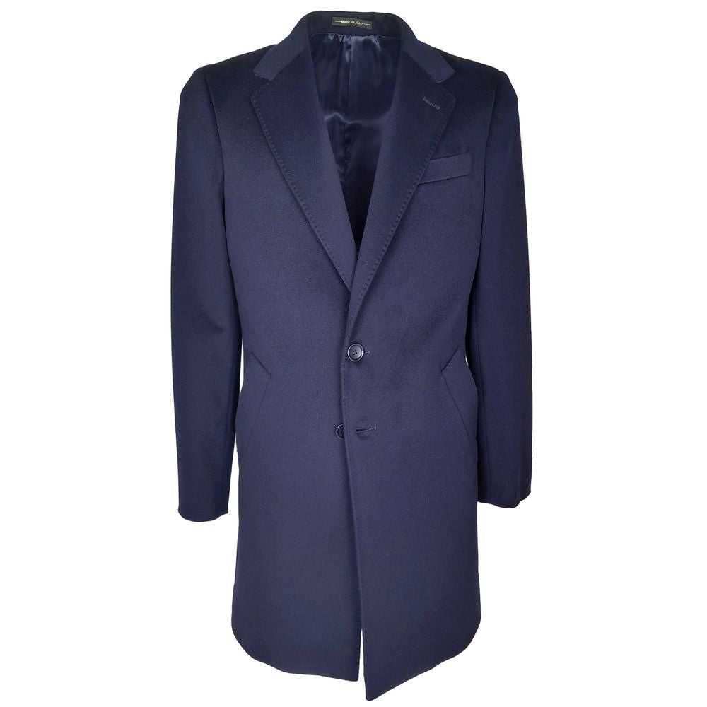 Made in Italy Blue Wool Men's Jacket