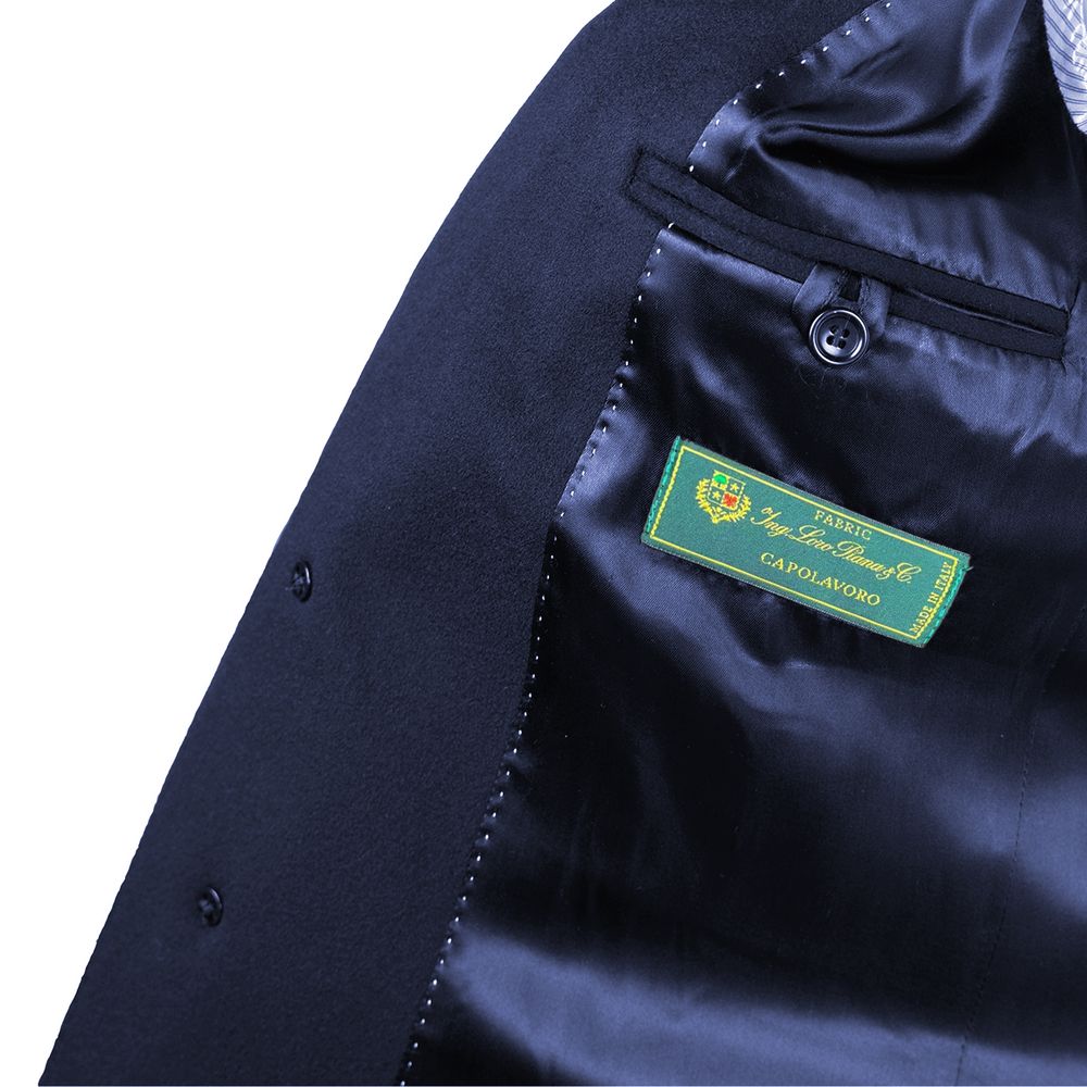Made in Italy Blue Wool Men's Jacket