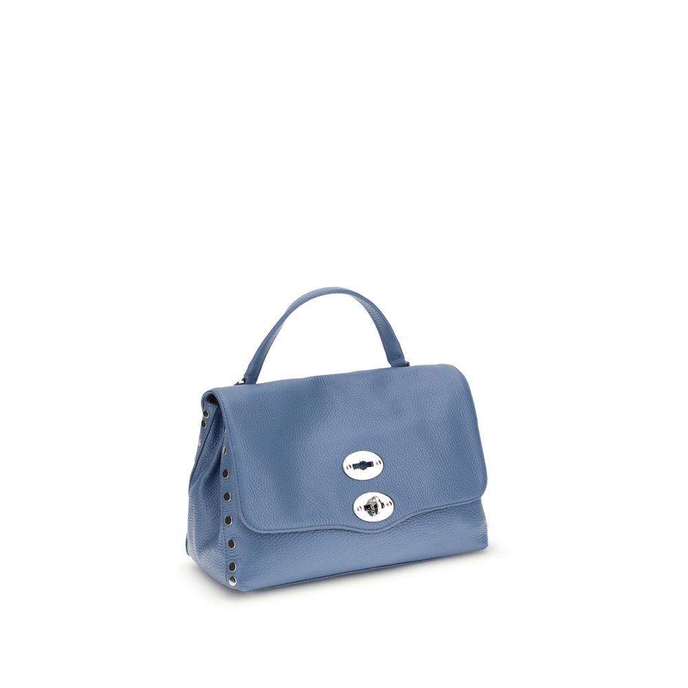 Zanellato Blue Calf Leather Bos Taurus Shoulder Bag
