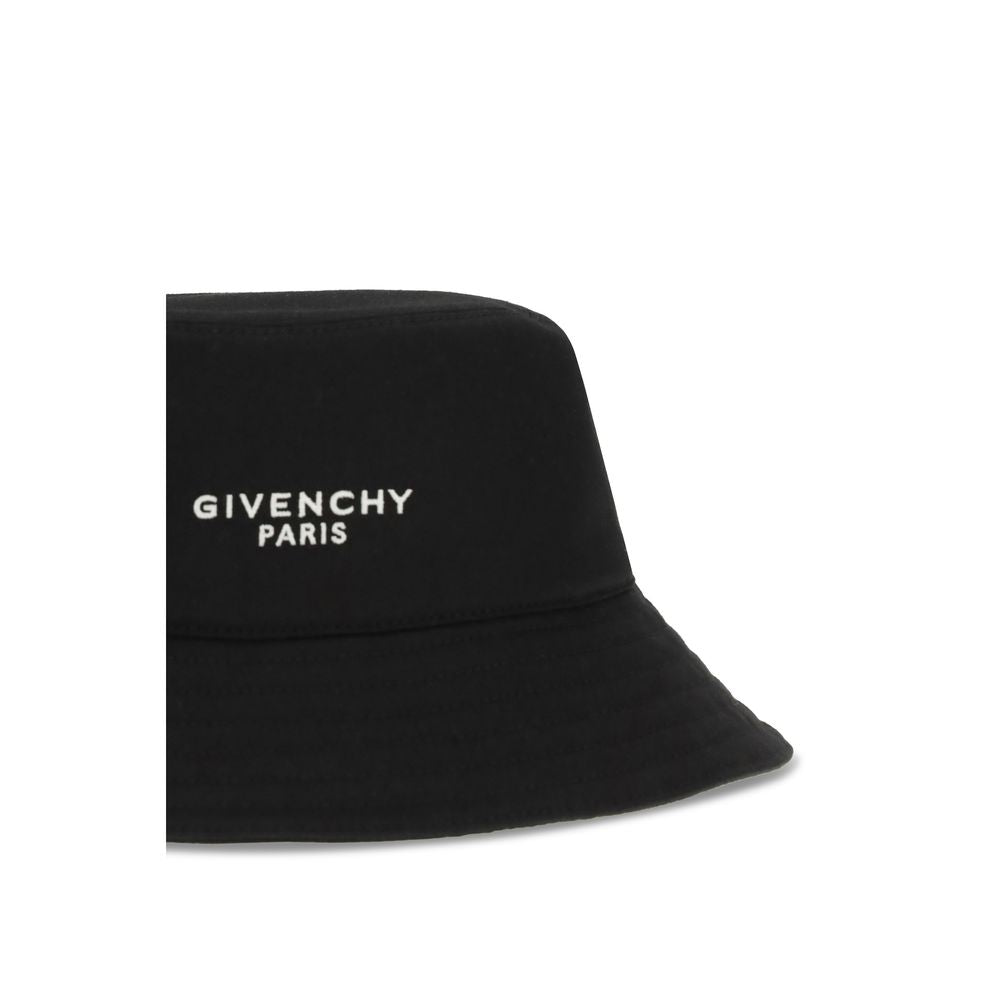 Givenchy Black Cotton Bucket Hat - Allority