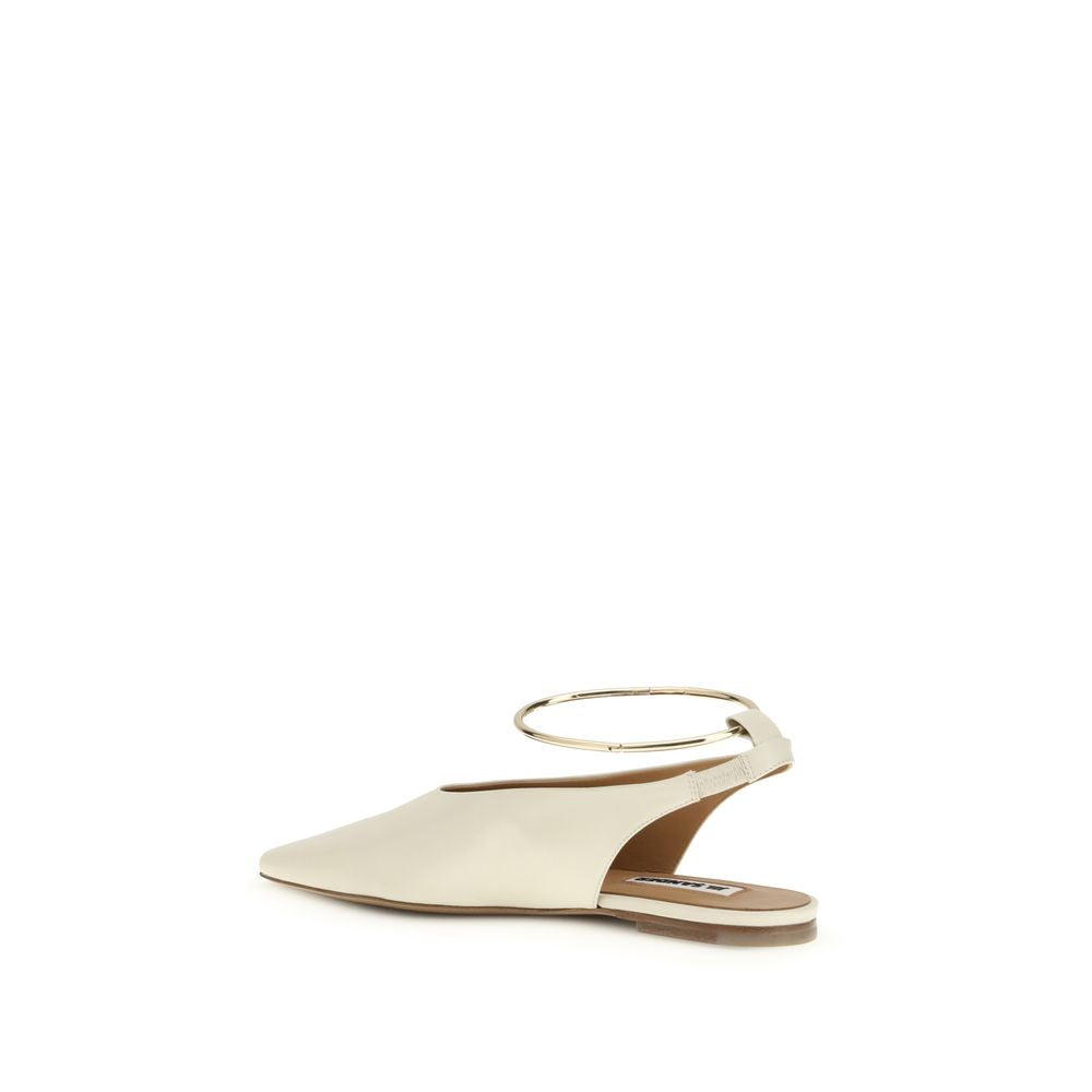 Jil Sander Beige Goatskin Ballet Flats - Allority