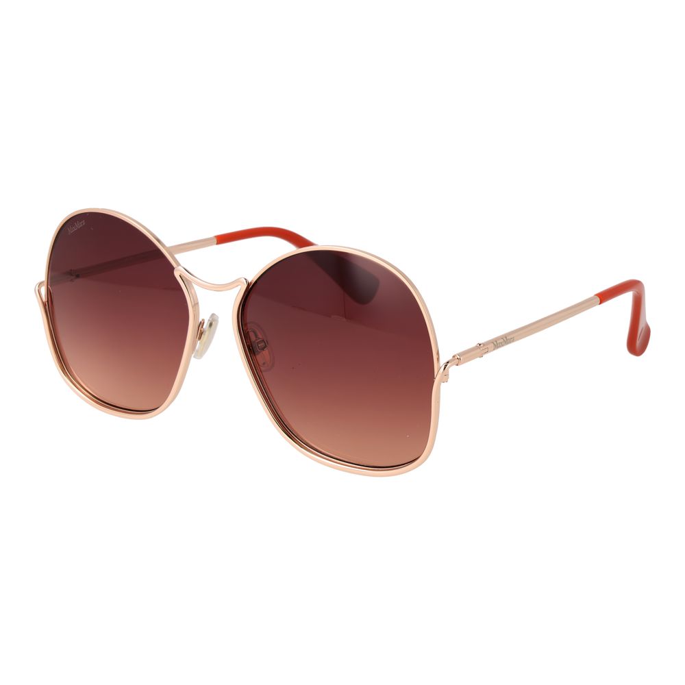Max Mara Rose Gold Metal Sunglasses - Allority