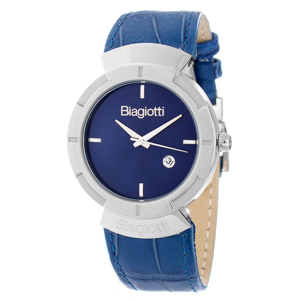 Laura Biagiotti Blue Leather Dress Watch