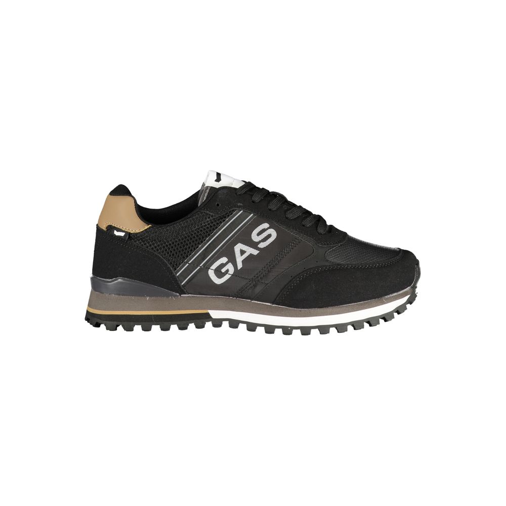 Gas Black Polyester Men Sneaker