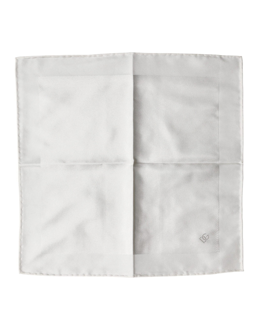Dolce & Gabbana White Logo Silk Square Handkerchief Scarf