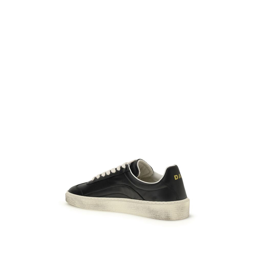 Dsquared² Black Calf Leather Bos Taurus Sneakers